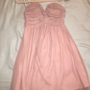 High-low chiffon mauve dress
